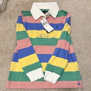 Ralph Lauren Kids Polo Shirt - Pink, Green, Blue, Yellow Stripes